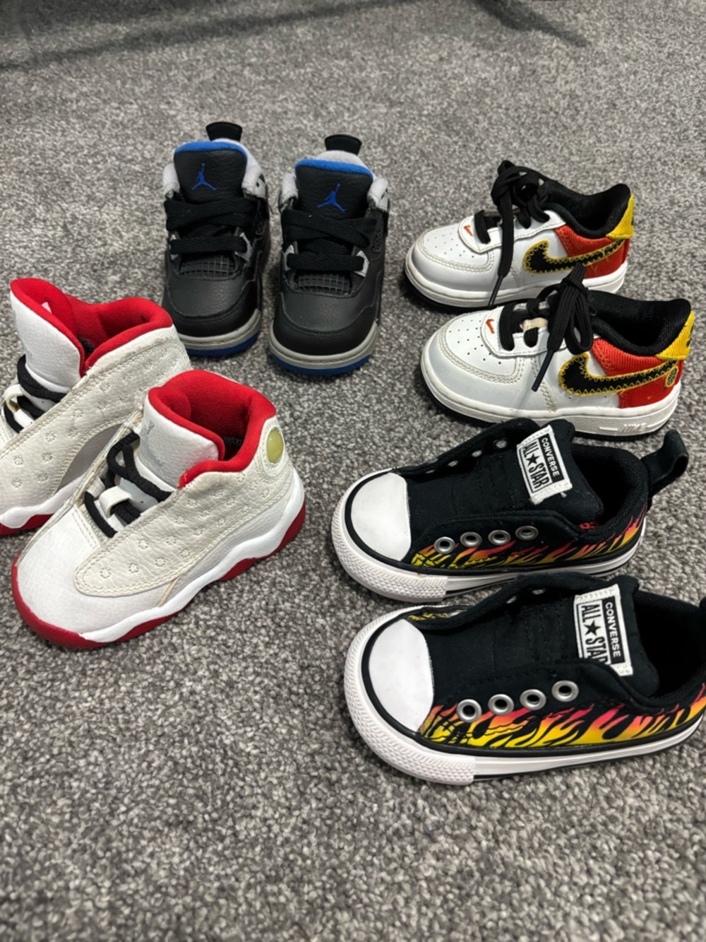 Nike Kids Black and Blue High-Top Sneakers